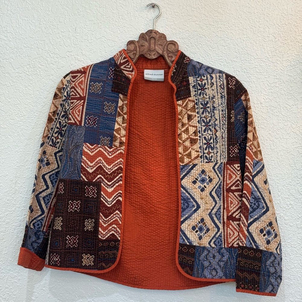 Alfred Dunner Multicolor Patchwork Blazer - image 1